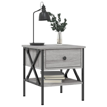 Nachtkastjes 2 St 40X42X45 Cm Bewerkt Hout Grijs Sonoma Eiken