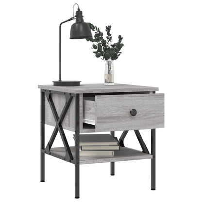 Nachtkastjes 2 St 40X42X45 Cm Bewerkt Hout Grijs Sonoma Eiken