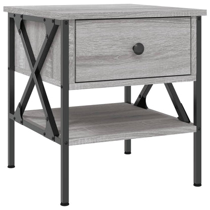 Nachtkastjes 2 St 40X42X45 Cm Bewerkt Hout Grijs Sonoma Eiken