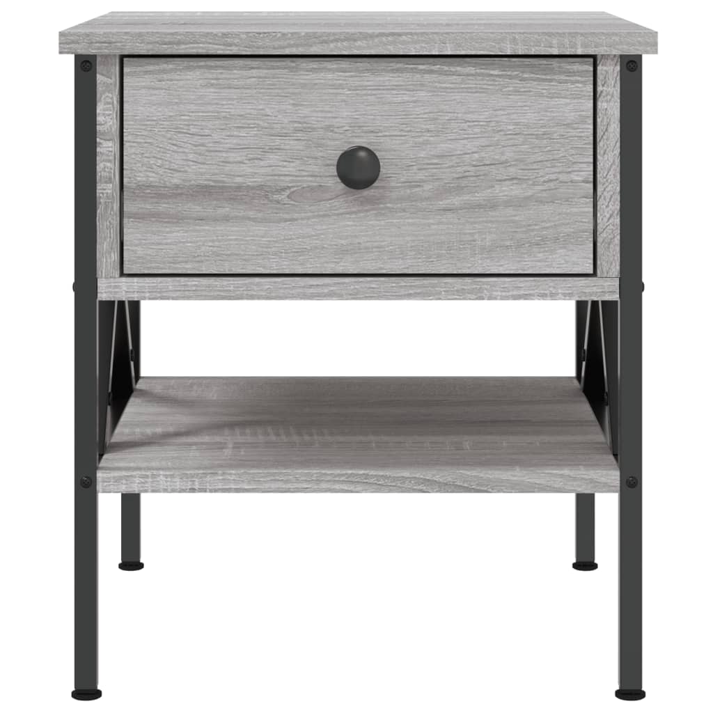 Nachtkastjes 2 St 40X42X45 Cm Bewerkt Hout Grijs Sonoma Eiken