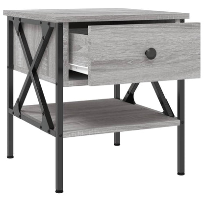 Nachtkastjes 2 St 40X42X45 Cm Bewerkt Hout Grijs Sonoma Eiken