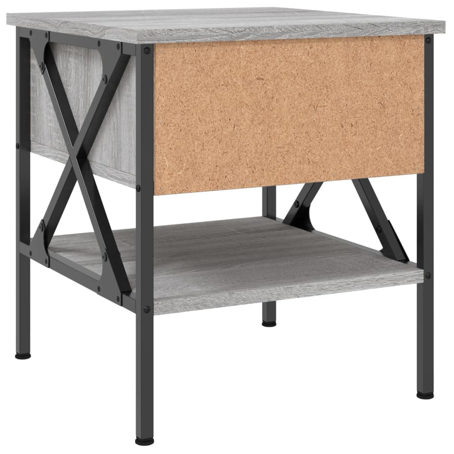 Nachtkastjes 2 St 40X42X45 Cm Bewerkt Hout Grijs Sonoma Eiken