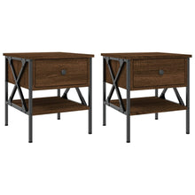 Nachtkastjes 2 St 40X42X45 Cm Bewerkt Hout Bruin Eikenkleur