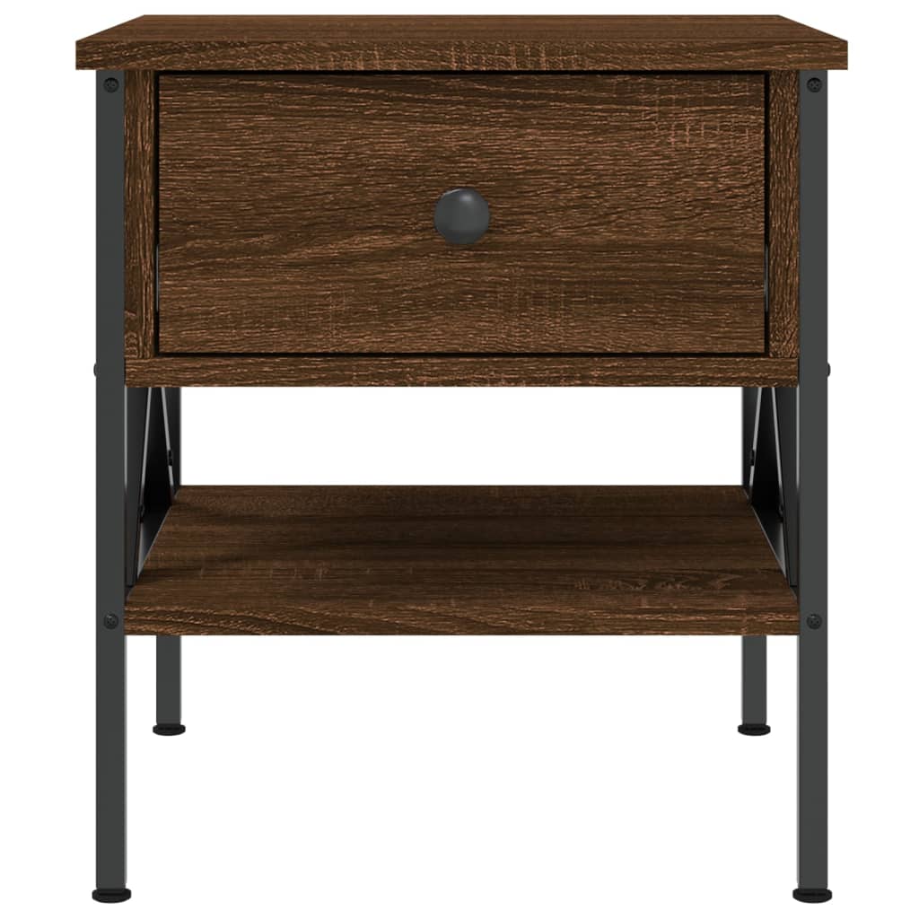Nachtkastjes 2 St 40X42X45 Cm Bewerkt Hout Bruin Eikenkleur