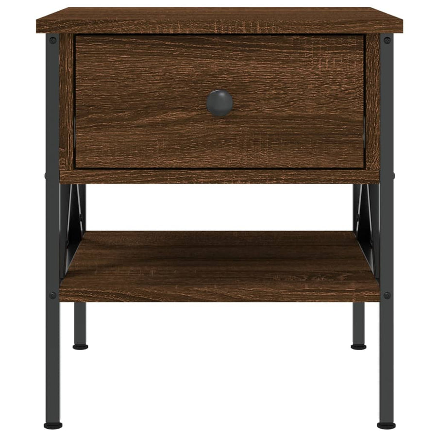 Nachtkastjes 2 St 40X42X45 Cm Bewerkt Hout Bruin Eikenkleur