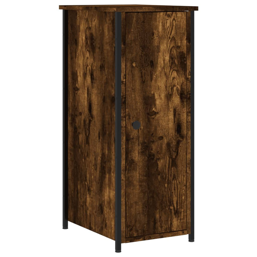 Nachtkastje 32X42X80 Cm Bewerkt Hout Gerookt Eikenkleurig