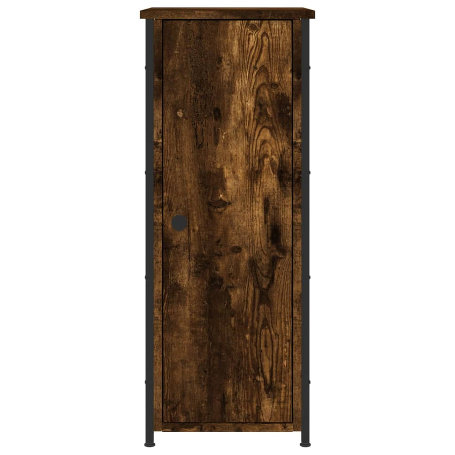 Nachtkastje 32X42X80 Cm Bewerkt Hout Gerookt Eikenkleurig