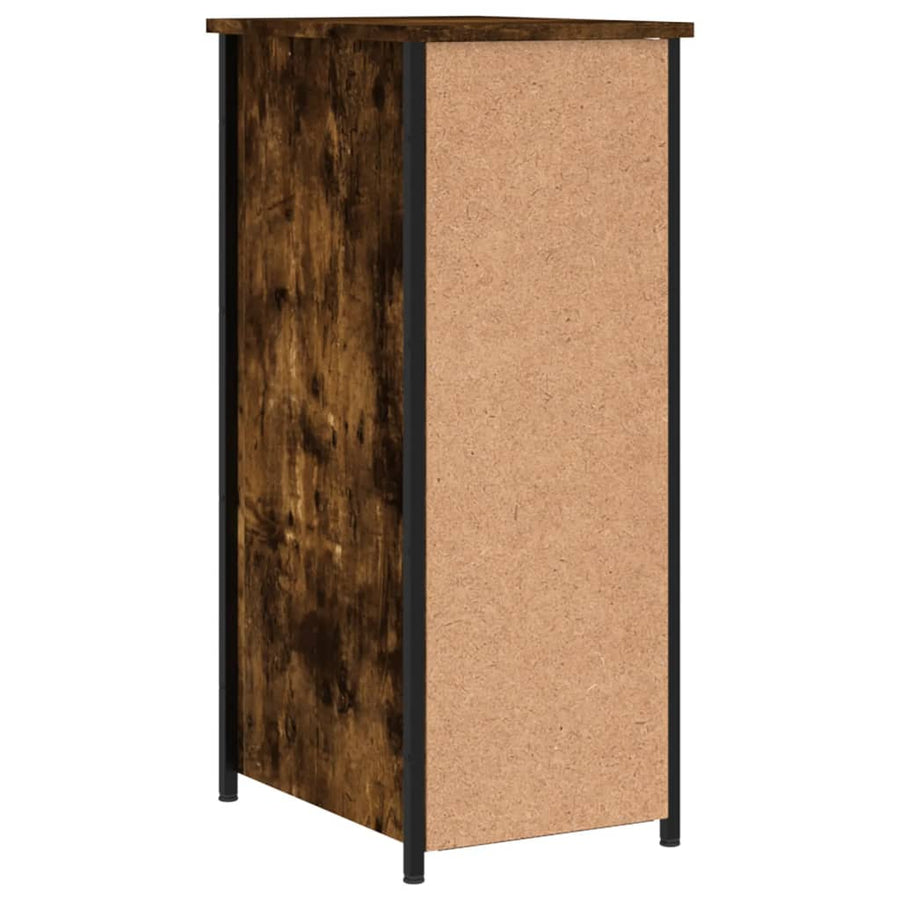 Nachtkastje 32X42X80 Cm Bewerkt Hout Gerookt Eikenkleurig