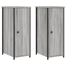Nachtkastjes 2 St 32X42X80 Cm Bewerkt Hout Grijs Sonoma Eiken