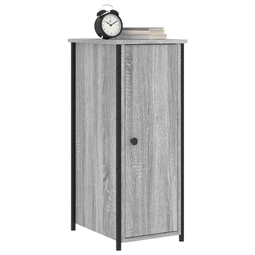 Nachtkastjes 2 St 32X42X80 Cm Bewerkt Hout Grijs Sonoma Eiken