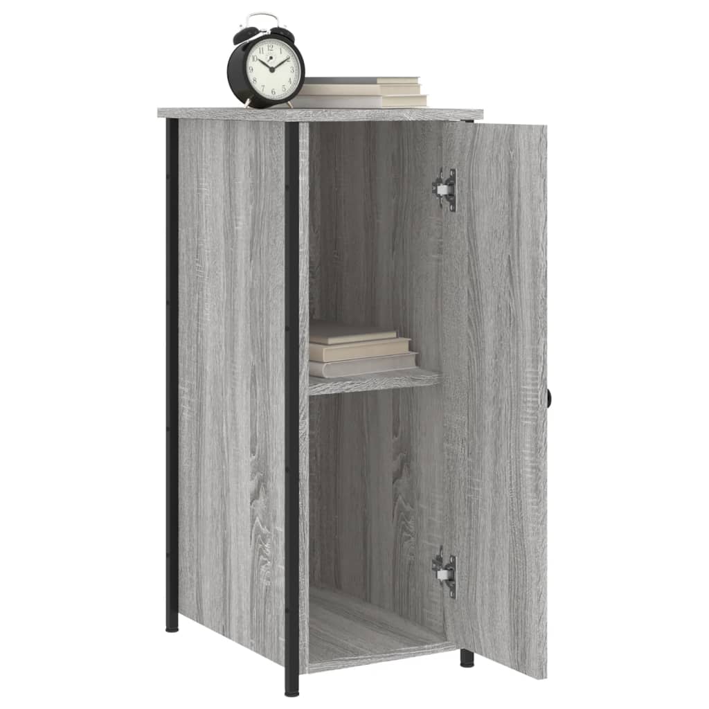 Nachtkastjes 2 St 32X42X80 Cm Bewerkt Hout Grijs Sonoma Eiken