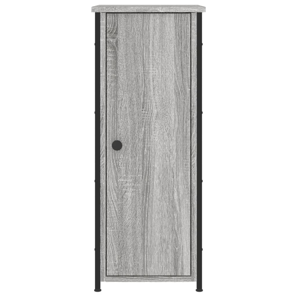 Nachtkastjes 2 St 32X42X80 Cm Bewerkt Hout Grijs Sonoma Eiken