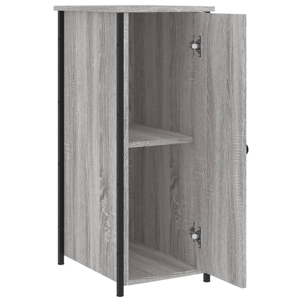 Nachtkastjes 2 St 32X42X80 Cm Bewerkt Hout Grijs Sonoma Eiken