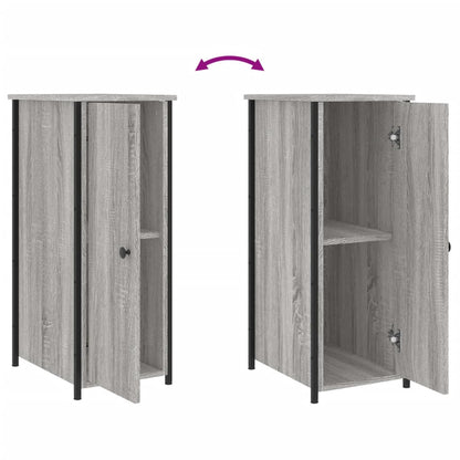 Nachtkastjes 2 St 32X42X80 Cm Bewerkt Hout Grijs Sonoma Eiken
