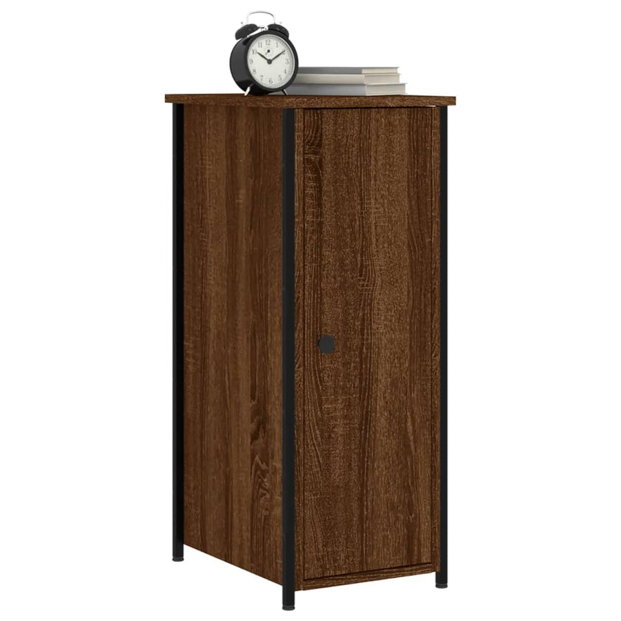 Nachtkastjes 2 St 32X42X80 Cm Bewerkt Hout Bruin Eikenkleur
