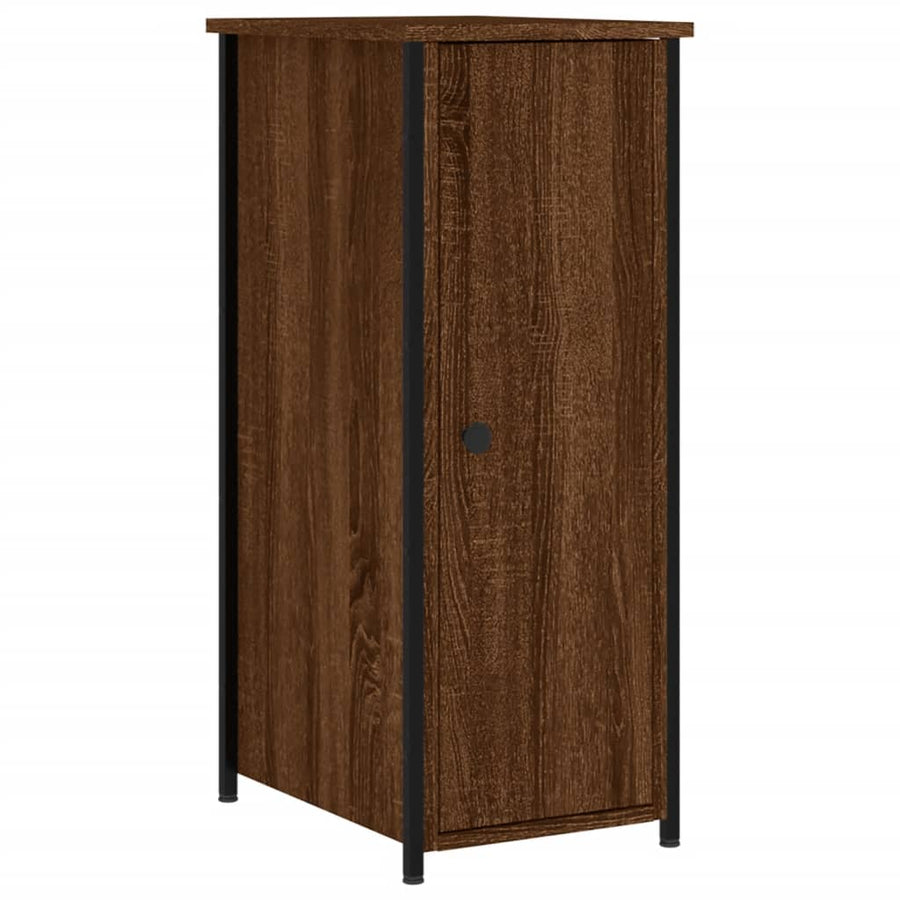 Nachtkastjes 2 St 32X42X80 Cm Bewerkt Hout Bruin Eikenkleur