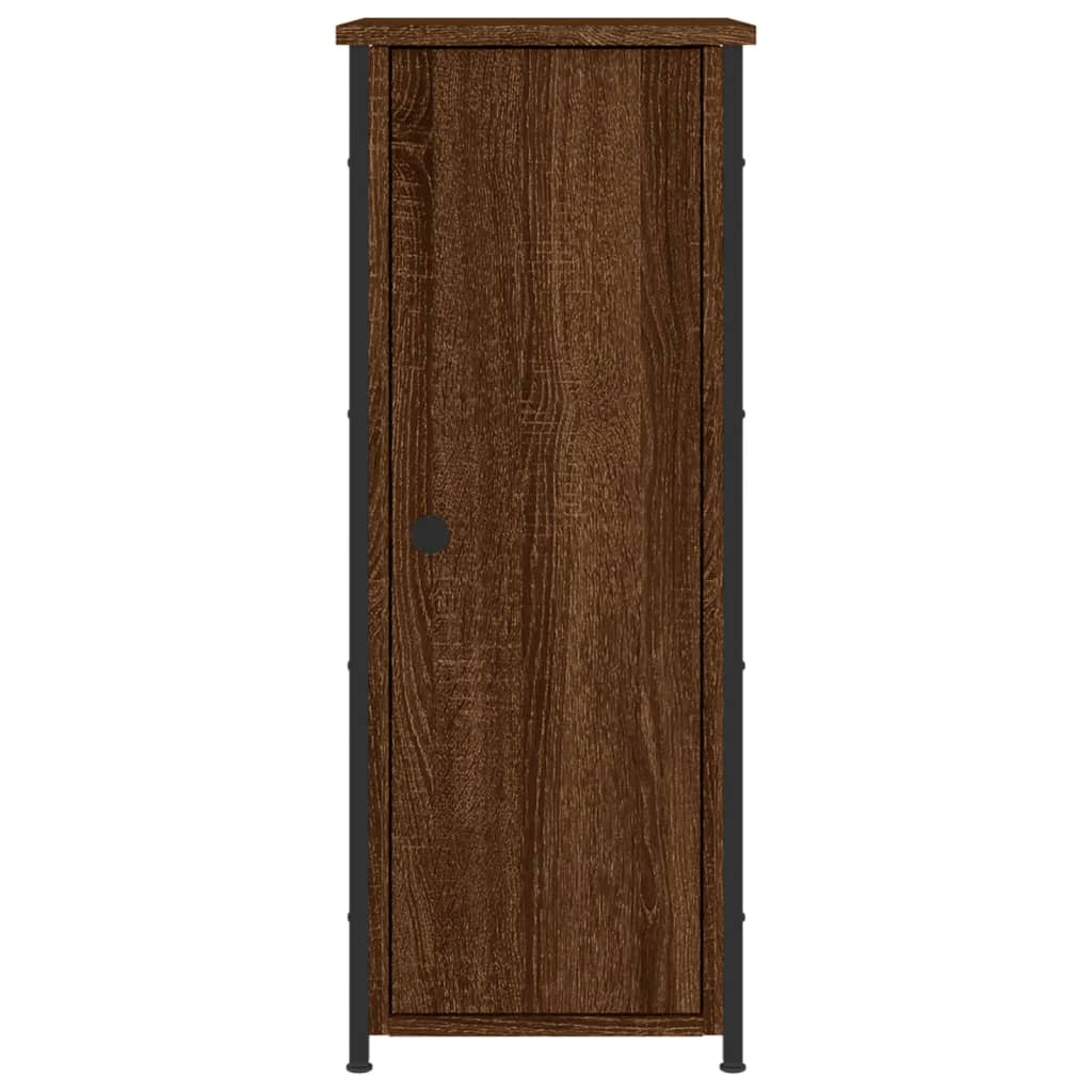 Nachtkastjes 2 St 32X42X80 Cm Bewerkt Hout Bruin Eikenkleur