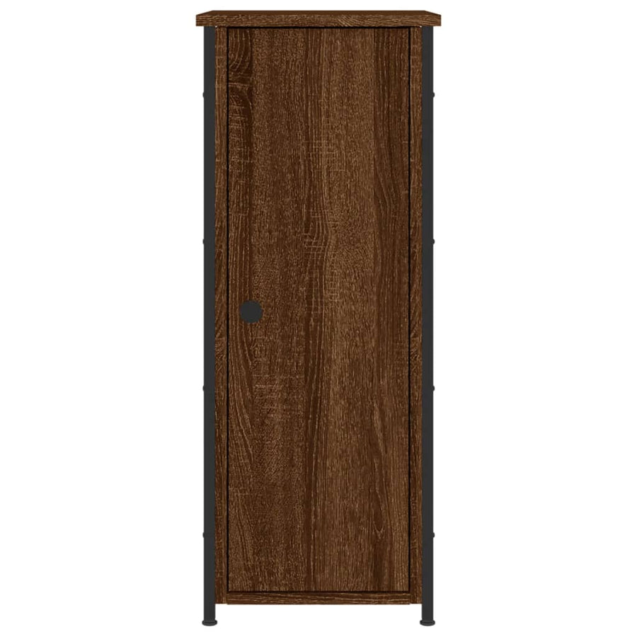 Nachtkastjes 2 St 32X42X80 Cm Bewerkt Hout Bruin Eikenkleur