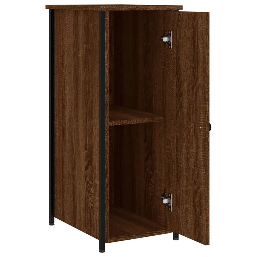 Nachtkastjes 2 St 32X42X80 Cm Bewerkt Hout Bruin Eikenkleur