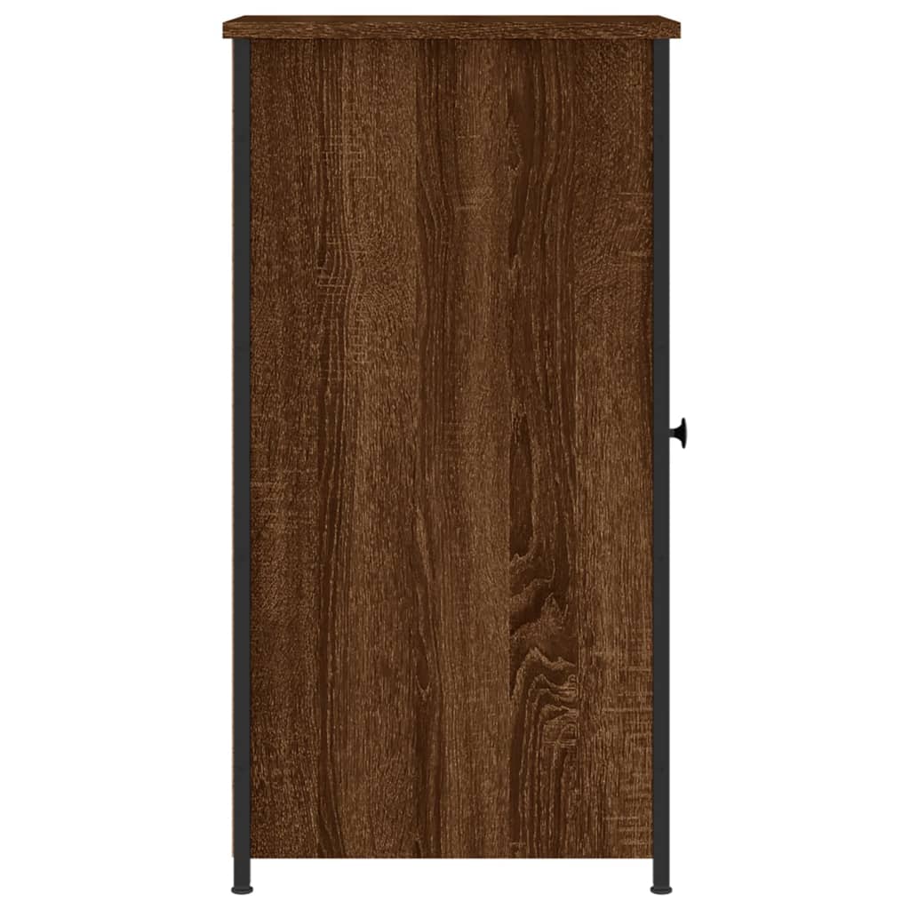 Nachtkastjes 2 St 32X42X80 Cm Bewerkt Hout Bruin Eikenkleur