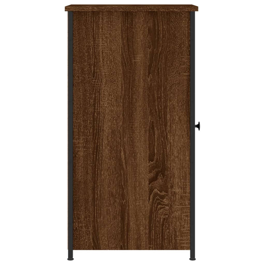 Nachtkastjes 2 St 32X42X80 Cm Bewerkt Hout Bruin Eikenkleur