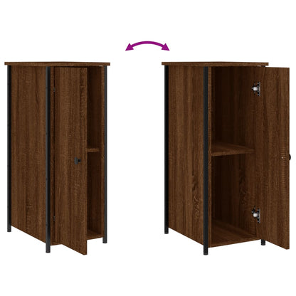 Nachtkastjes 2 St 32X42X80 Cm Bewerkt Hout Bruin Eikenkleur