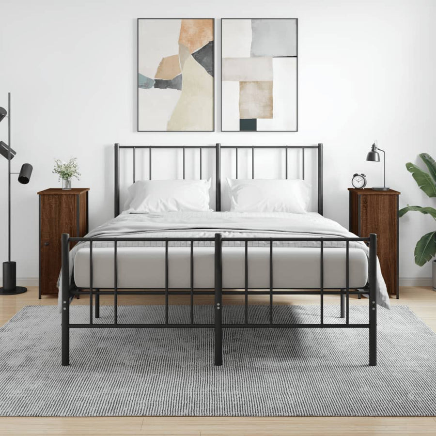 Nachtkastjes 2 St 32X42X80 Cm Bewerkt Hout Bruin Eikenkleur