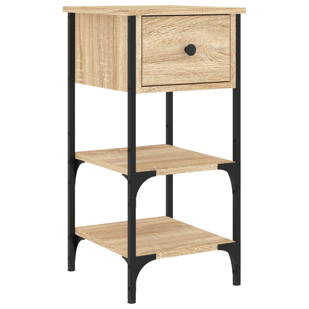 Nachtkastjes 2 St 34X36X70 Cm Bewerkt Hout Sonoma Eikenkleurig