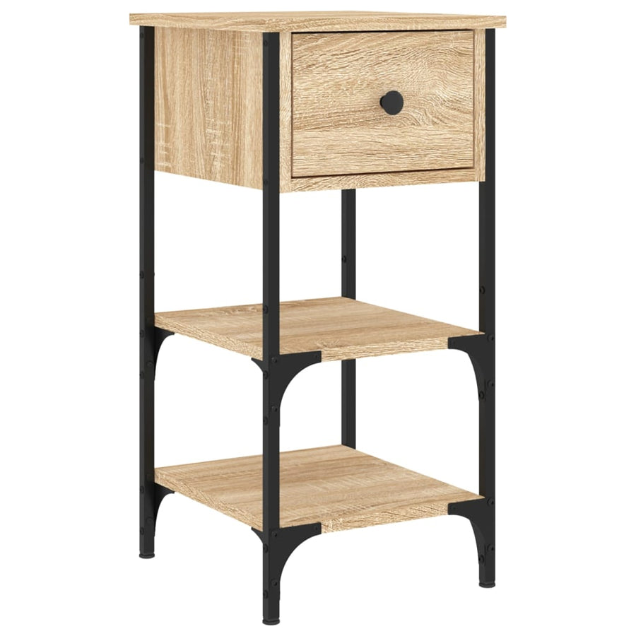 Nachtkastjes 2 St 34X36X70 Cm Bewerkt Hout Sonoma Eikenkleurig