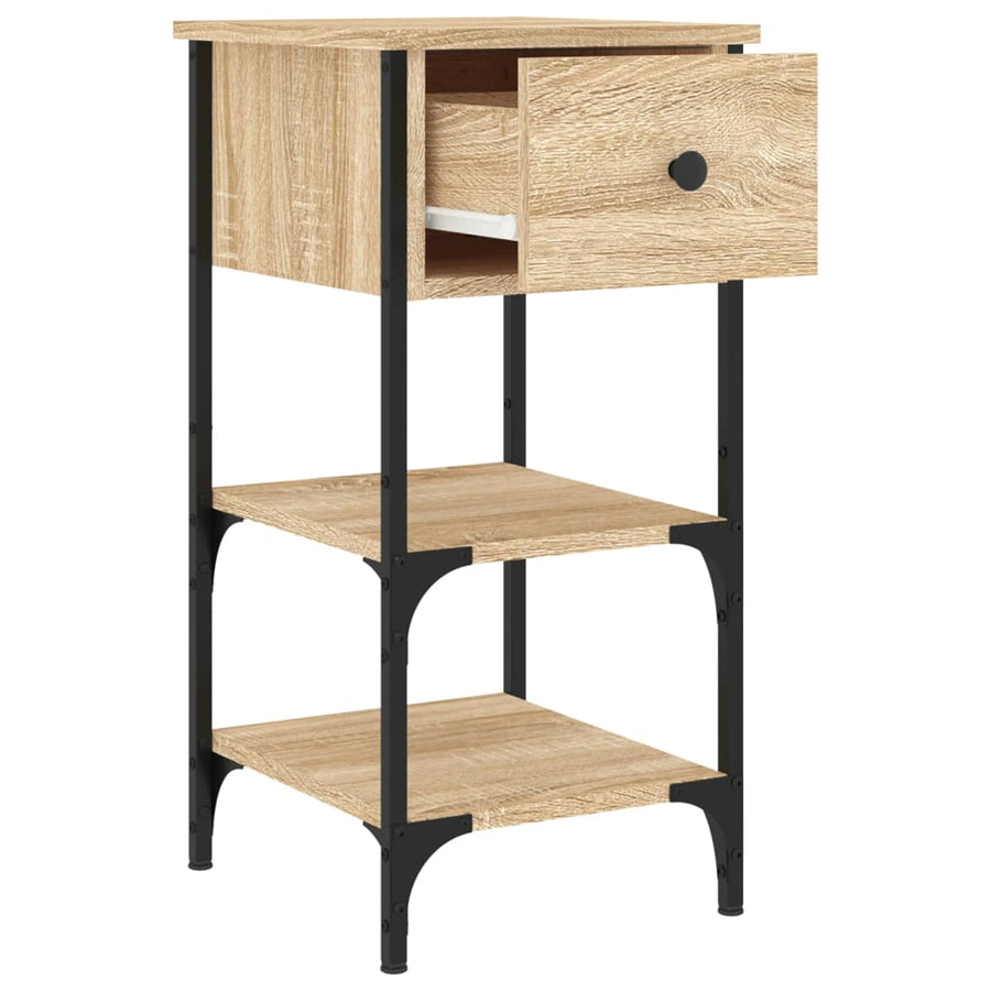 Nachtkastjes 2 St 34X36X70 Cm Bewerkt Hout Sonoma Eikenkleurig