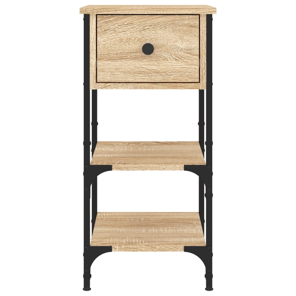 Nachtkastjes 2 St 34X36X70 Cm Bewerkt Hout Sonoma Eikenkleurig