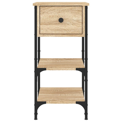 Nachtkastjes 2 St 34X36X70 Cm Bewerkt Hout Sonoma Eikenkleurig