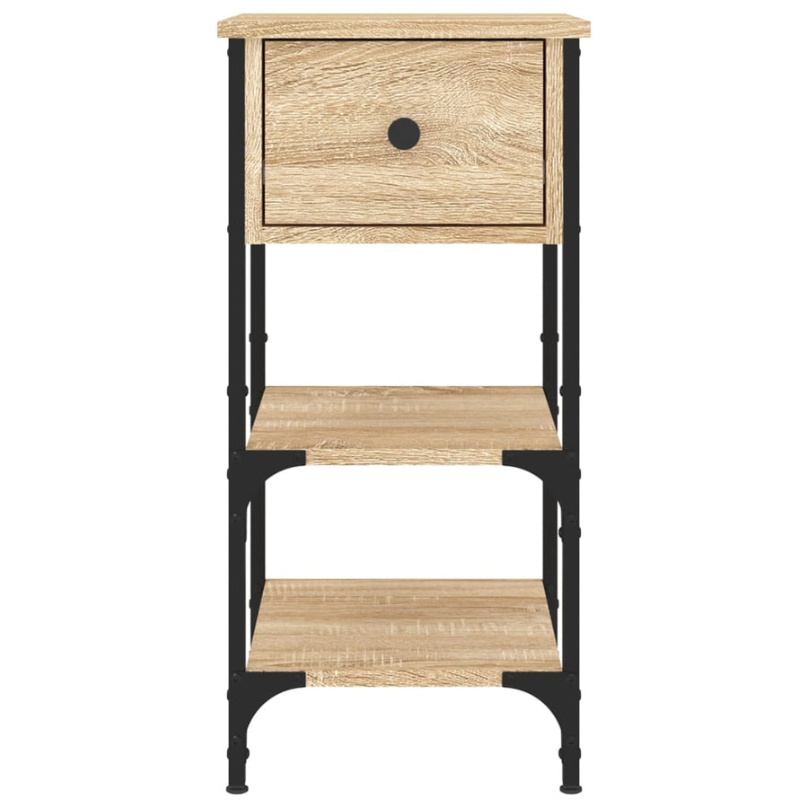 Nachtkastjes 2 St 34X36X70 Cm Bewerkt Hout Sonoma Eikenkleurig
