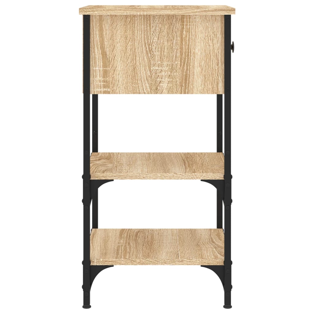 Nachtkastjes 2 St 34X36X70 Cm Bewerkt Hout Sonoma Eikenkleurig