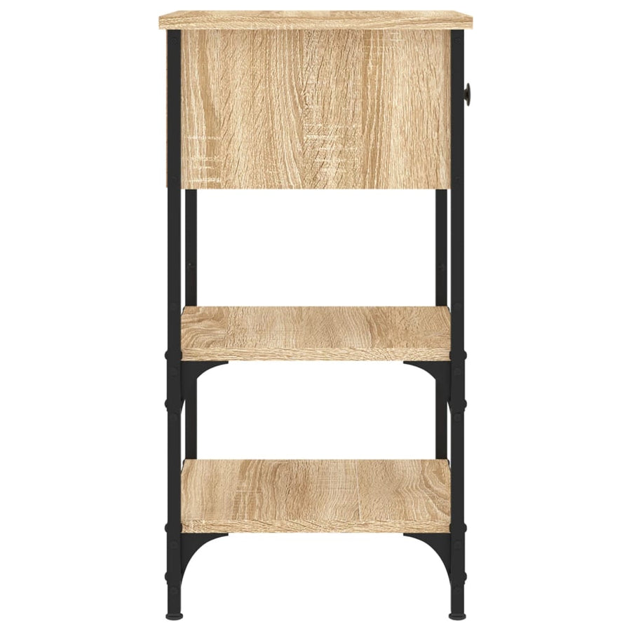 Nachtkastjes 2 St 34X36X70 Cm Bewerkt Hout Sonoma Eikenkleurig