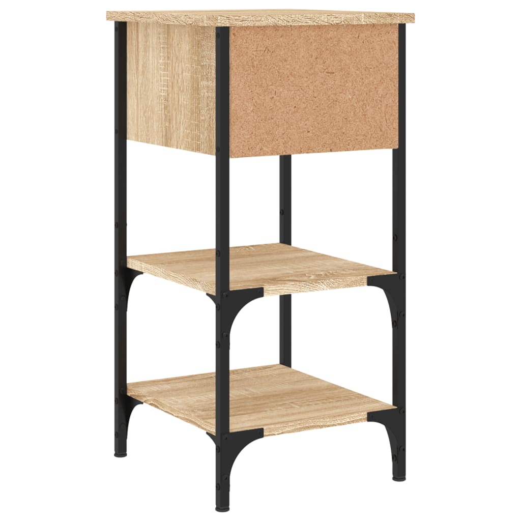 Nachtkastjes 2 St 34X36X70 Cm Bewerkt Hout Sonoma Eikenkleurig