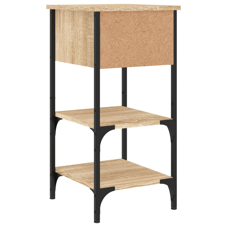 Nachtkastjes 2 St 34X36X70 Cm Bewerkt Hout Sonoma Eikenkleurig