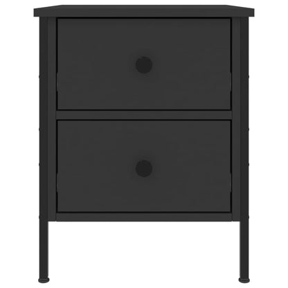 Nachtkastjes 2 St 40X42X50 Cm Bewerkt Hout Zwart