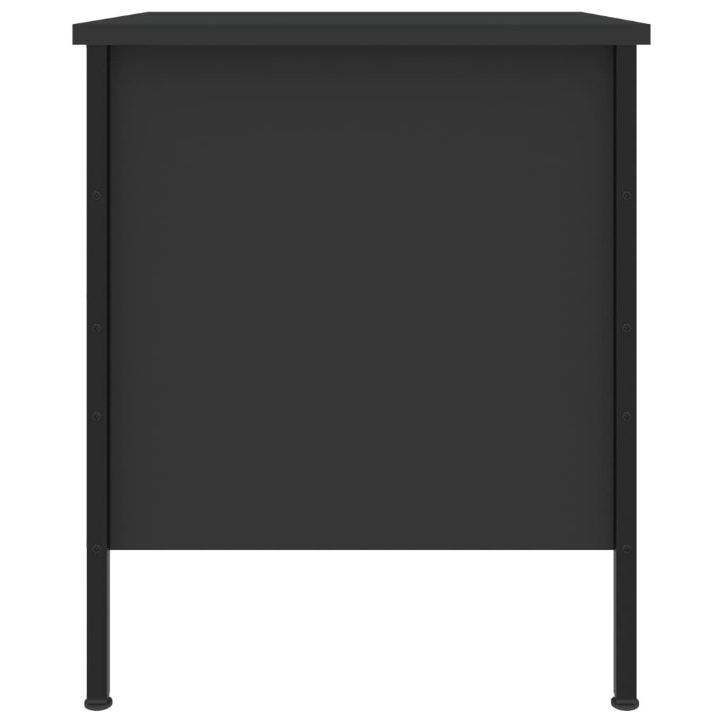 Nachtkastjes 2 St 40X42X50 Cm Bewerkt Hout Zwart