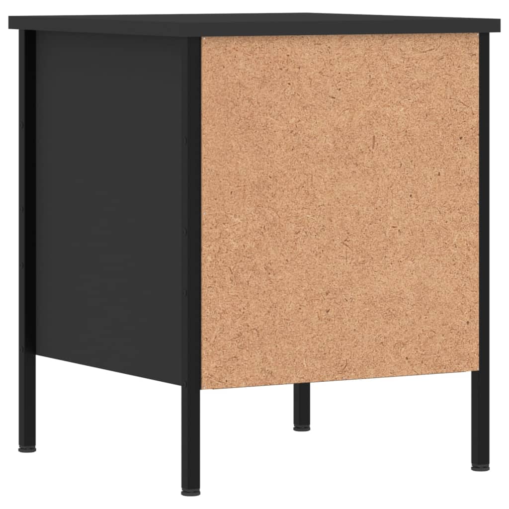 Nachtkastjes 2 St 40X42X50 Cm Bewerkt Hout Zwart