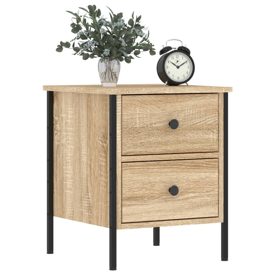 Nachtkastje 40X42X50 Cm Bewerkt Hout Sonoma Eikenkleurig