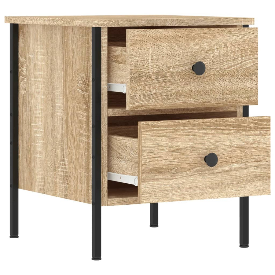 Nachtkastje 40X42X50 Cm Bewerkt Hout Sonoma Eikenkleurig