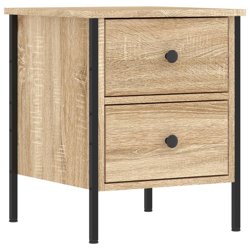 Nachtkastjes 2 st 40x42x50 cm bewerkt hout sonoma eikenkleurig