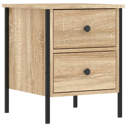 Nachtkastjes 2 st 40x42x50 cm bewerkt hout sonoma eikenkleurig