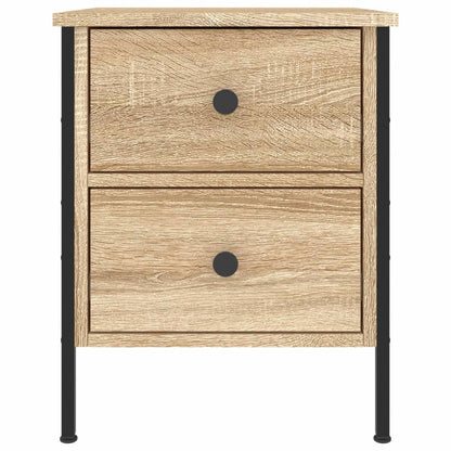 Nachtkastjes 2 st 40x42x50 cm bewerkt hout sonoma eikenkleurig