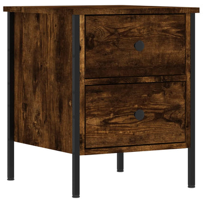 Nachtkastjes 2 St 40X42X50 Cm Bewerkt Hout Gerookt Eikenkleurig