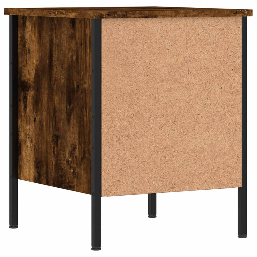 Nachtkastjes 2 St 40X42X50 Cm Bewerkt Hout Gerookt Eikenkleurig