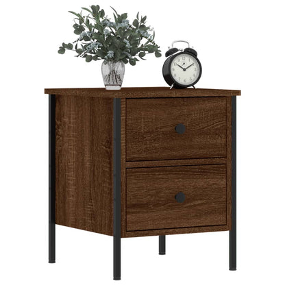Nachtkastjes 2 St 40X42X50 Cm Bewerkt Hout Bruin Eikenkleur