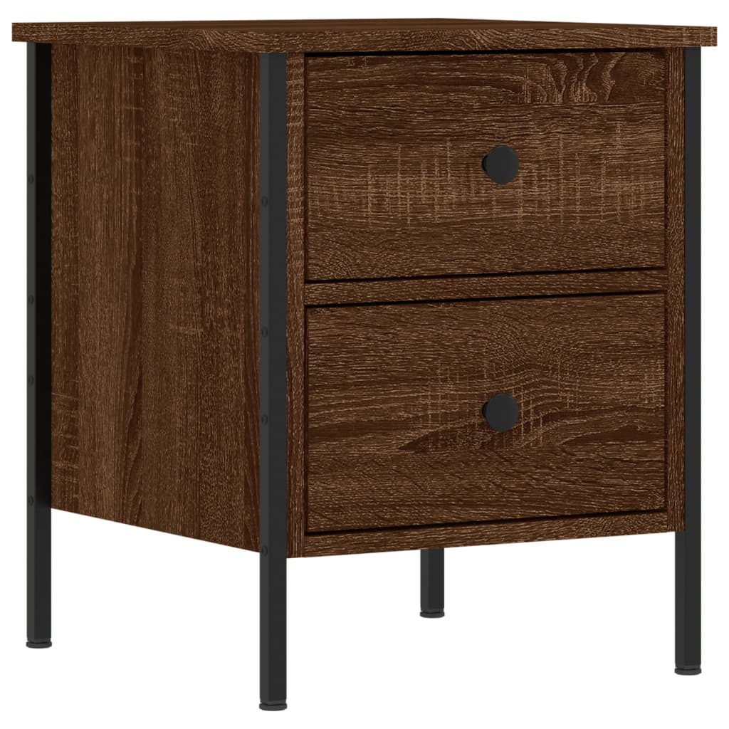Nachtkastjes 2 St 40X42X50 Cm Bewerkt Hout Bruin Eikenkleur