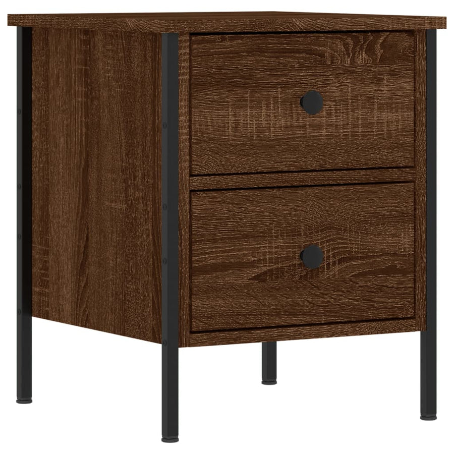 Nachtkastjes 2 St 40X42X50 Cm Bewerkt Hout Bruin Eikenkleur